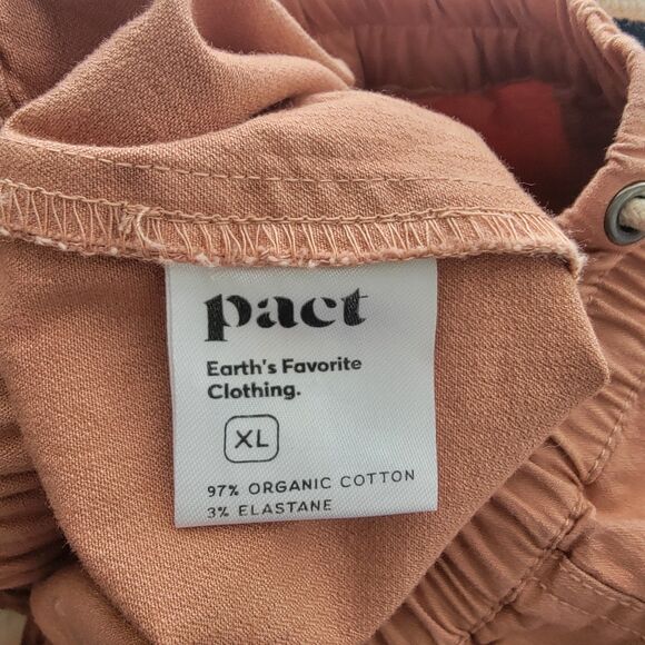 Pact Womens Shorts sz XL Casual Elastic Waist Drawstring Organic Cotton Pockets - Picture 8 of 8